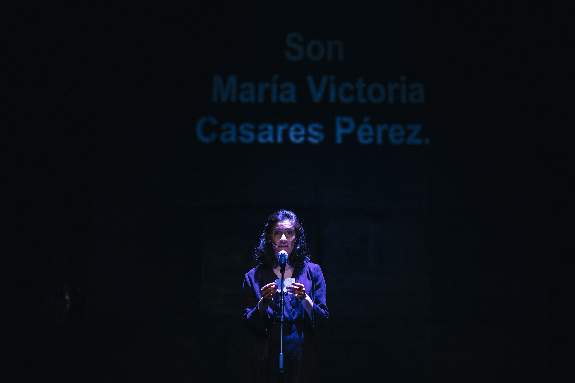 Melania Cruz interpretando a María Casares en 'Continente María'