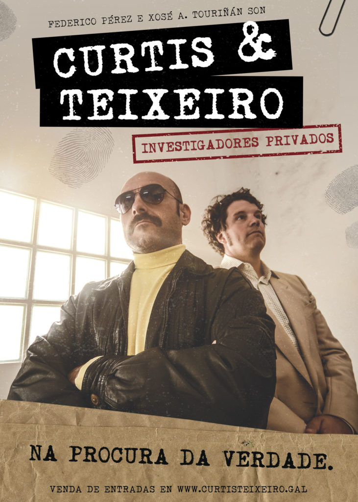 Cartel promocional de 'Curtis & Teixeiro' de Fede Pérez e Touriñán