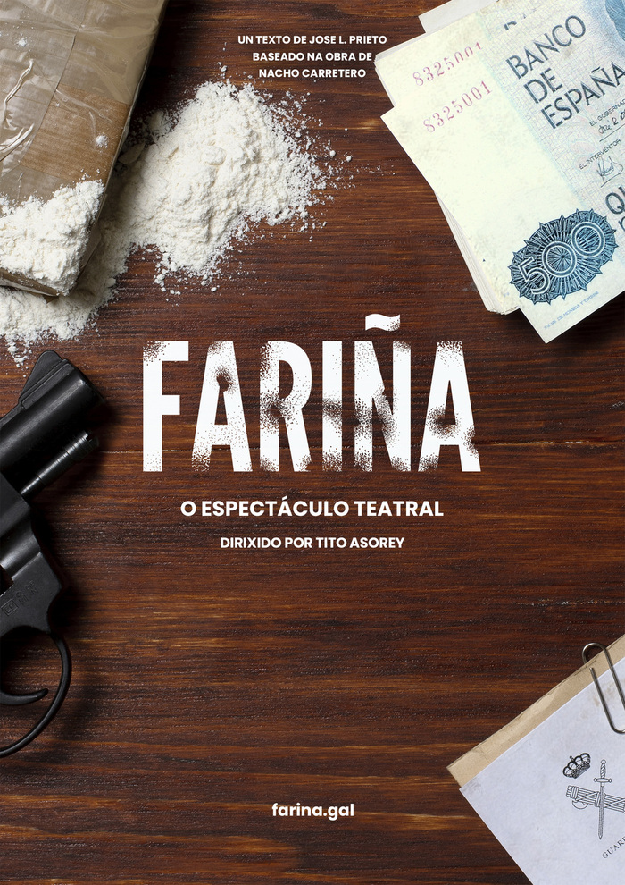 Cartel da obra de teatro 'Fariña'